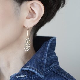 water drop pierce シルバーの画像