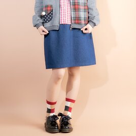 スノウピーのゆる目のタイトスカート♡デニムAの画像