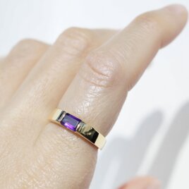【受注制作】Amethyst gold ringの画像