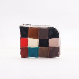 random leather wallet （Tsugi22）11×8/小銭入れ/L字/コンパクト/ミニ財布/WS001t22の画像