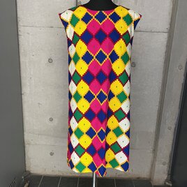 アフリカンプリント　ノースリーブワンピースの画像