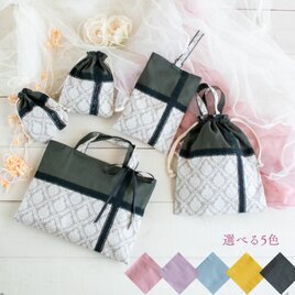 【600円割引】 上品なダマスク柄の入園入学 基本の5点セットの画像