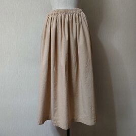 オーガニックコットン　ギャザースカート　定番シリーズ　縫糸オーガニックコットン　の画像