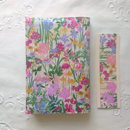 リバティプリント 文庫用( Wildflower Meadow A）