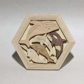 木のパズル S  泳ぐよ泳ぐの画像