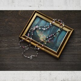 キャンディレイ-ベリー色の宝物-〈ショートネックレス〉の画像