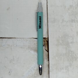 名入れ ボールペン　ティール/黒文字　シンセティックレザー　プチギフト　入学　卒業　卒部　卒団　文房具　筆記具