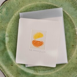 版画ゆうびん no.30 “みかんあめ”（銅版画）の画像
