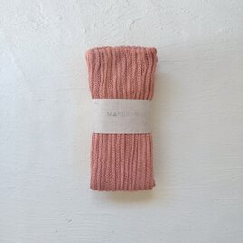 茜染めレッグウォーマーの画像