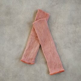 茜染めレッグウォーマー
