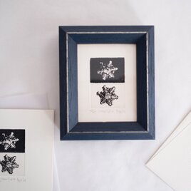 銅版画 "snowflake"（ミニ額）の画像