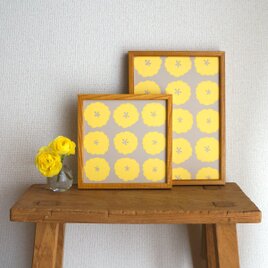 「 kasumi sou dot（ yellow grey ）」20cm角／A4ポスターの画像