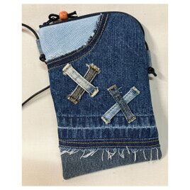 スマホショルダー　25A1 デニムリメイクの画像