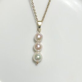 金属アレルギー対応　天然　あこや　真珠　パール　バロックパール　ネックレス　