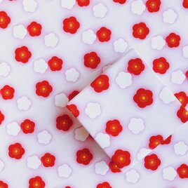 梅　デザインペーパー　A4