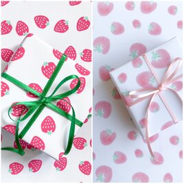 ストロベリーセット　デザインペーパー　A4