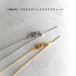 【オプション・チェーン変更カート】～60㎝調整可・サージカルステンレススライドチェーン（GOLD）の画像