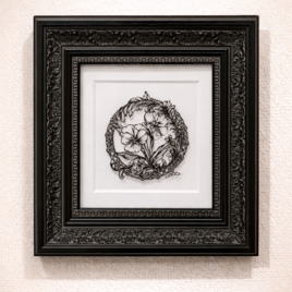 ハサミ切り絵原画 Lunatic 【額装済】