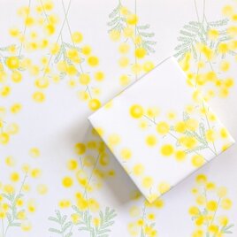 優しげなミモザ　デザインペーパー　A４