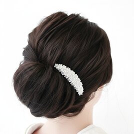 ヘアコーム 「 白桜 」フォーマル 入学式 結婚式 七五三 卒業式 黒留袖 留袖 着物 和装 ママ 母親  白色 髪飾り