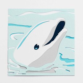 【切り絵キット】いるかの画像