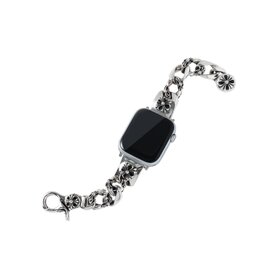 Apple watch バンド シルバー925 スターリングシルバー 金属 時計 バンド ハンドメイド クロス 紋章