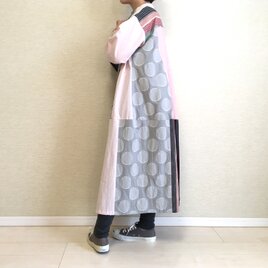 ゆったりシャツワンピ003 / グレーとピンクのコピーの画像