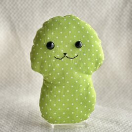 黄緑色のキノコのぬいぐるみ「ふにー茸」の画像