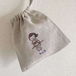 おさんぽ巾着　hug