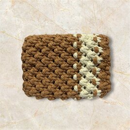 マクラメ カードケース サーモンピンク