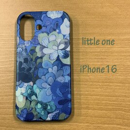 【リバティ生地】エメラルド・ベイ ブルー iPhone16の画像