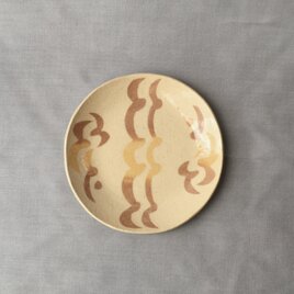 スリップ模様 小皿の画像