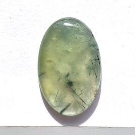 プレナイト[52] 34x22mm 42Cts 　天然石 ルース／カボションの画像