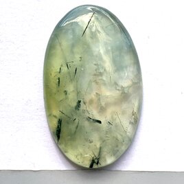 プレナイト[54] 41x25mm 53Cts　天然石 ルース／カボションの画像