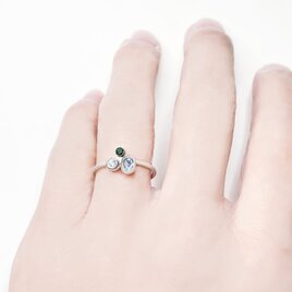 一点もの Alexandrite w/Diamond asymmetry リング/ 受注制作の画像