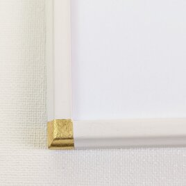 胡粉塗装　デッサン額　［30㎝角サイズ]　4隅純金箔貼の画像