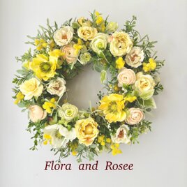 アネモネとバラのイエローリース