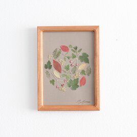 Pressed flower フレーム〜押し花アート〜A5 Cherry　Autumnの画像