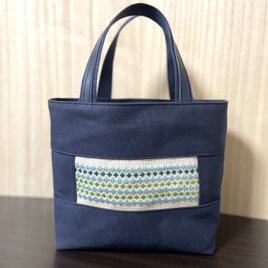 こぎん刺しトート〈ネイビー〉の画像
