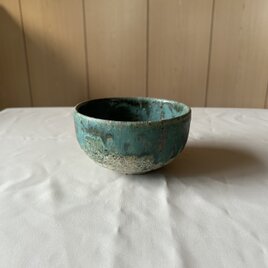 流彩釉丸碗 緑の画像