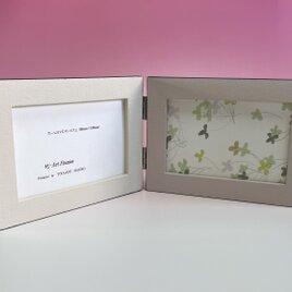 【Sale 50%off】サービスＬ横ダブルフレーム～カフェオレ＆ストロベリーヌガー～の画像