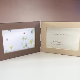 【Sale 50%off】サービスＬ横ダブルフレーム～コーヒー＆ミルクティー～の画像