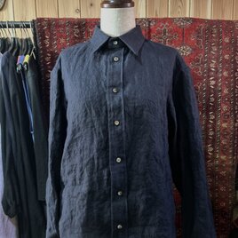 リトアニアリネン　森のブラウス メンズL　ショートタイプ