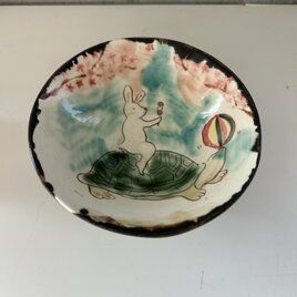 喫茶ベレー　かき氷カップ　ウサギ亀の画像