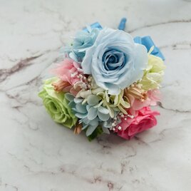 【プリザ】コサージュ　パステルミックスの画像