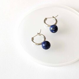 sv925ピアス[Lapis lazuli ball/Silver]の画像