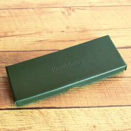 革の筆箱｜レクタングル1706 【グリーン】