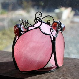 桜のステンドグラス キャンドル ホルダーの画像
