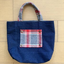 デニムトートの画像