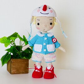 あみぐるみ・雪遊び⛄男の子・着せ替えお人形さんの画像